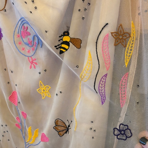 Anthropologie Sheer Maxi Skirt with Embroidery - Multicolor - Picture 7 of 13